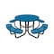 Mytcoat 46in Round Portable Outdoor Table, Light Blue, Seats 8, Punched Steel, Textured Coating 804110 - alternate 1