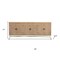 Homeroots 95in Natural And Antiqued Gold Solid Wood Carved Geometric Sideboard with Six Doors 521383 - alternate 3