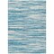 Homeroots 3' X 5' Teal Blue And Ivory Abstract Washable Indoor Outdoor Area Rug 613127 - alternate 2