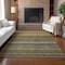 Homeroots 5' X 8' Gold Beige And Wheat Striped Washable Indoor Outdoor Area Rug 577776 - alternate 2