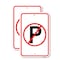 Signmission No Parking Symbol, 12'' X 18'' 2 Signs, Heavy Gauge Aluminum, 2PK A-1218-2PACK-23655 - alternate 1