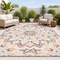 Jonathan Y Flora Abstract Bold Mandala High-Low Cream/Multi 3 ft. x 5 ft. Indoor/Outdoor Area Rug AMC112F-3 - alternate 1