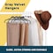 Lifemaster Velvet Skirt Hangers, Adjustable Clips, 360 Deg Swivel Hook, Non-Slip, Holds 10 lbs, Gray, 10PK LMVSH10GY - alternate 3