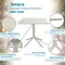 Niche Terrace Plastic Indoor/Outdoor 31.5 in Square Table, White Down & 4 Terrace Plastic Stacking Chairs TOB3131WH41WH - alternate 3