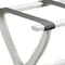 Homeroots White Folding Luggage Rack With Gray Straps 489579 - alternate 2