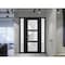 Vdomdoors Front Exterior Prehung FiberGlass Door Frosted Glass / Manux 8552 Matte Black / 2 Sidelight Exterio MANUX8552EXD-BLK-W16+36+16 x H80-LH - alternate 2