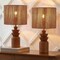 Jonathan Y Anderson 22" Bohemian Coastal Tiered Totem Resin w/Hand-Woven Paper Rope Drum Shade LED Table L, 2PK JYL5510A-SET2 - alternate 2