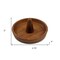 Homeroots Traditional Solid Teak Ring Cone Jewelry Dish 475866 - alternate 3