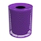 Leisure Craft 32 Gallon Receptacle with Lid and Liner, Expanded Metal, Portable, Purple 32EXPLNSML-PURPLE - alternate 1
