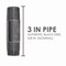 Ace Trading - Nipple 3/8 in. MIP each X 3/8 in. D MIP Black Steel 3 in. L Nipple 308UP38X3 - alternate 2