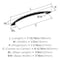 Amerock Arc 6-5/16 inch (160mm) Center-to-Center Matte Black Cabinet Pull, 25PK 25VMP69158MB - alternate 2