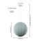 Jonathan Y Sia 16" 1-Light Scandinavian Japandi Adjustable Lantern Metal w/Ribbed Cocoon Globe Shade LED Pendan JYL4206B - alternate 2