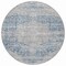 Homeroots 8' Blue And Ivory Round Oriental Washable Indoor Outdoor Area Rug 605105 - alternate 2