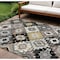 Homeroots 9' X 12' Black Wheat And Gray Southwestern Washable Indoor Outdoor Area Rug 632255 - alternate 1