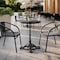 Flash Furniture Commercial 24" Round HPL Wrapped All-Weather Tabletop in Black Faux Marble ST-RD600C-1-M-3A-M-BLK-MAR-GG - alternate 3