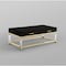 Homeroots 47" Black Gold And Clear Wood Acrylic And Steel Coffee Table 543853 - alternate 3