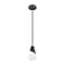 Z-Lite Aimie 1-Light Pendant with Rod, 6 in W, Matte Black 828P6-ROD-MB - alternate 2