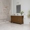 James Martin Vanities Brookfield 60 in Single Vanity, Honey Oak w/ Single Hole 3 CM White Zeus Silestone Top & Backsplash 547-V60S-HNO-1WZ - alternate 2