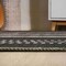 Jonathan Y Vichy Geometric Striped Non-Slip Machine-Washable Black/Ivory 4 ft. x 6 ft. Area Rug WSH122A-4 - alternate 2