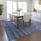 Homeroots 5' X 8' Navy Blue And Gray Striped Washable Indoor Outdoor Area Rug 602792 - alternate 3