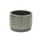 Homeroots 7in Gray Geometric Ceramic Indoor Outdoor Round Pot Planter 487463 - alternate 2
