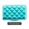 Lockermate By Bostitch Metallic Pencil Case Box, Hard Plastic, Stylish Quilted-Pattern Lid, Blue 23130-TQ21-DM - alternate 2