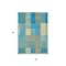 Homeroots 5' X 8' Teal Blue Orange And Sky Blue Striped Washable Indoor Outdoor Area Rug 613176 - alternate 2