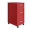 Space Solutions 14.25 in W 3 Drawer Mobile Vertical File Cabinet, Lava Red 24423 - alternate 1