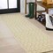 Jonathan Y Ourika Moroccan Geometric Textured Weave Cream/Green 2 ft. x 10 ft. Indoor/Outdoor Runner Rug SMB108M-210 - alternate 1
