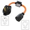 Ac Works 6-50P to L6-30R Adapter, 1.5 ft, 30A Breaker-Protected, Heavy-Duty STW S650ICBL630 - alternate 2