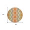 Homeroots 8' Beige Orange And Red Round Geometric Washable Indoor Outdoor Area Rug 581523 - alternate 2