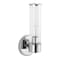 Jonathan Y Cecil 6" 1-Light Tall Cylinder Iron/Striped Glass Modern Mid-Century LED Vanity, Chrome JYL3537A - alternate 2