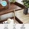 Martha Stewart Emmett 3 Shelf 35in.H Storage Display Unit Bookcase w/Polished Brss Metal Frame in Walnut Wood Grain JN-2542B3-BR-GLD-MS - alternate 2