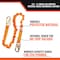 Malta Dynamics 4.5ft - 6ft SINGLE LEG STRETCH INTERNAL SHOCK ABSORBING LANYARD W/ 2 STEEL SNAP HOOKS C5104 - alternate 2