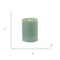 Homeroots Set of Two Green Flameless Pillar Candles, 2PK 633853 - alternate 2
