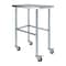 Amgood 30in D x 18in L Stainless Steel Open Base Table, 3in Casters AMG WT-3018-RCB-WHEELS-Z - alternate 1