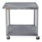 Luxor Utility Cart with Lipped Plastic Shelves, Polyethylene, 400 lb Load Capacity, 2 Shelves, 32 in L HE38-G - alternate 2