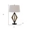 Homeroots 30" Black Metal Lantern Table Lamp With Gray Empire Shade 524781 - alternate 2