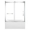 Kingston Brass 60" Acrylic Alcove Left-Hand Drain Tub with Right Sliding Tub Door, White/Polished Chrome KVTDE603122L1 - alternate 1