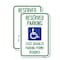 Signmission Reserved Parking State Disabled Parking Permit Required, 12'' X 18'', Heavy Gauge Aluminum, 2PK A-1218-2PACK-23008 - alternate 1