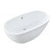 Kingston Brass 59" Acrylic Oval Double Ended Freestanding Tub with Drain, Glossy White VTOV593023U - alternate 3