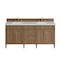 James Martin Vanities Brittany 72" Double Vanity, Pecan w/ 3 CM Ethereal Noctis Silestone Top 655-V72-PCN-3ENC - alternate 1