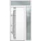 Vdomdoors Steel Door Deux 1713 White Enamel Sidelight and Transom Black Window Stainless Inserts Single Moder DEUX1713EXD-BEM-W36+12 x H80+16-Right-hand Inswing - alternate 1