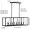 Jonathan Y Paysan 35" Linear 10-Light Adjustable Iron/Seeded Glass Rustic Farmhouse LED Pendant, Oil Rubbed Bron JYL7515A - alternate 3