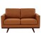 Leisuremod Chester Modern Leather Loveseat with Birch Wood Base, Cognac Tan CS58TN-L - alternate 3