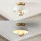 Jonathan Y Paulina 8.5" 1-Light Classic Industrial Iron LED Flush Mount, White/Gold Painting JYL1327B - alternate 2
