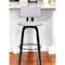 Homeroots 26" Light Gray And Black Fabric Swivel Low Back Counter Height Bar Chair 534434 - alternate 1