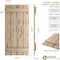 Ekena Millwork Rustic Four Board Joined Board-n-Batten Pecky Cypress Faux Wood Shutters, 22"W x 76"H SHUBJS22X76PCPR - alternate 2