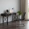Homeroots 47" Black Computer Desk With Two Drawers 491440 - alternate 2