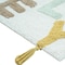 Homeroots 32" Blue White And Yellow Cotton Hello Lovely Youthful Bath Rug 634893 - alternate 1